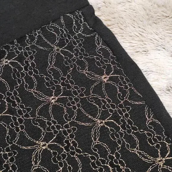 BeBop Black/gold Lace Ponte Leggings Size S NWOT - Picture 7 of 9